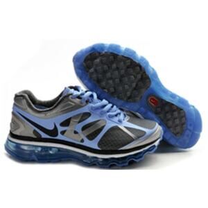 NIKE Air Max + 2012 Women's Size 9 Running Shoes Gray Light Blue